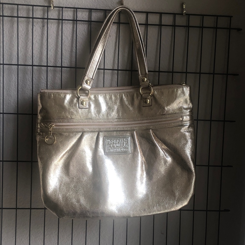 Authentic Coach Gold Extra Large Bag from My Own Personal Collection Pristine